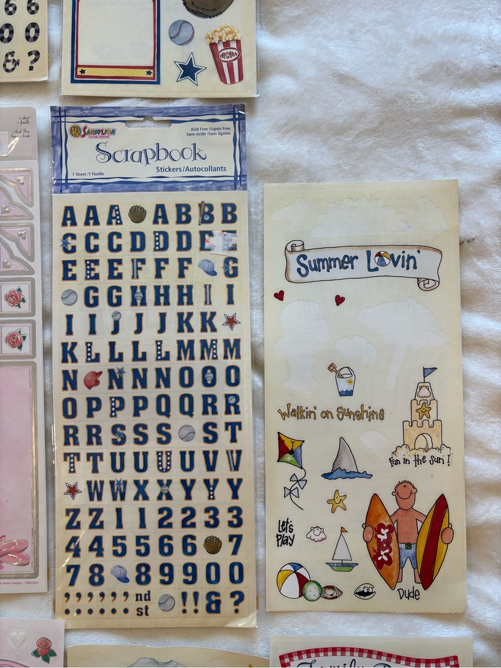 Vintage SandyLion Scrapbook Sticker Lot 2000-2004 - 14 new, 9 partial packages - Picture 10 of 14